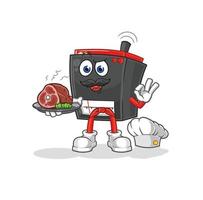 radio cartoon character vector