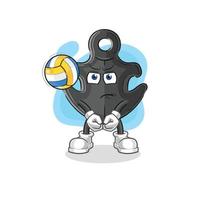 anchor cartoon mascot vector