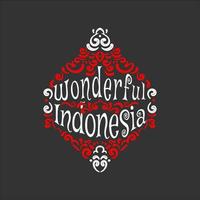 Wonderful Indonesia Lettering vector