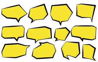 Set speech bubbles on white background. chat box or chat vector square and doodle message or communication icon Cloud speaking for comics and minimal message dialog