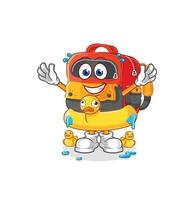 backpack cartoon vector