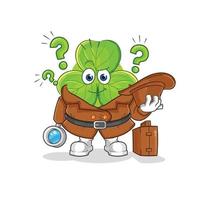 clover cartoon character vector