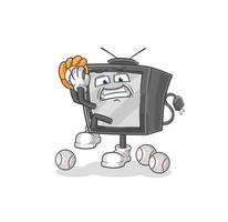 personaje de dibujos animados de televisión vintage vector