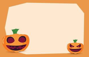 Blank Paper Background With Ghost Pumpkin For Halloween Design,vector vector