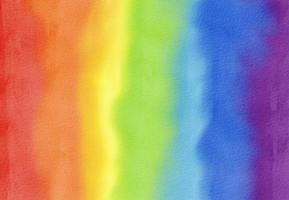 Rainbow  flag watercolor background.LGBT  Pride month texture concept. photo