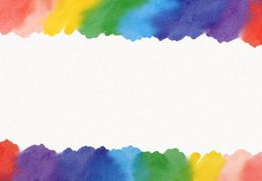 Rainbow  flag watercolor background.LGBT  Pride month texture concept. photo