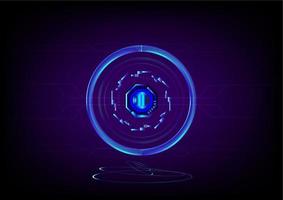 Circle tech technology fractal abstract background illustration photo