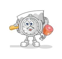 personaje de dibujos animados de reloj de pulsera vector