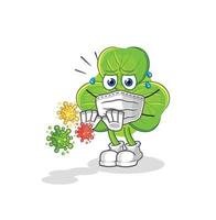 clover cartoon character vector