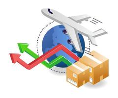 Air freight logistics vector