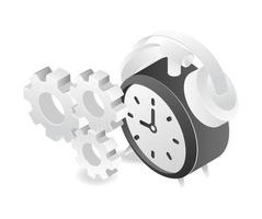 Setting alarm clock reminder vector