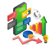Business analysis management smartphone vector