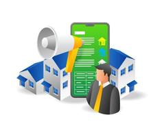 Home investment digital marketing campaign vector