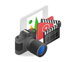 contenido del creador de cortometrajes vector