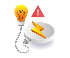 Electrical energy for lamps vector