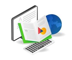 Looking for a lot of book world information vector