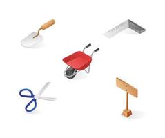 Builder tools icon bundle vector