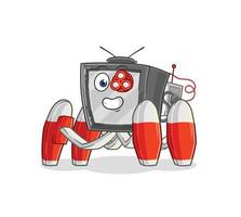 old retro tv vector cartoon