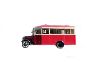 Old bus on white background photo