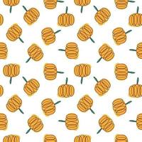 Seamless pattern with pumpkins. Line style vector. Patterns for decoration. Wrapping paper pattern. vector