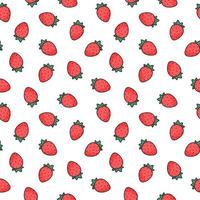 Seamless pattern with strawberries. Wrapping paper pattern. vector