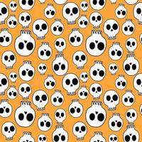 Seamless pattern for Halloween festival decoration. Repeating skull pattern vector. vector