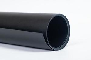 roll of black photo background for photos isolate on white background