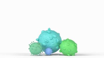 virus 3d rendering on white background for medical content. photo
