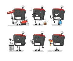 radio cartoon character vector