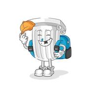 roman pillar cartoon character vector