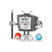 old retro tv vector cartoon