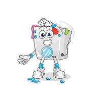 washing machine cartoon vector