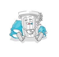 roman pillar cartoon character vector