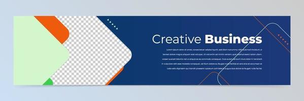 Modern abstract linkedin banner template vector