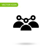 icono de cooperación de gestión. icono mínimo y creativo aislado sobre fondo blanco. marca de símbolo de ilustración vectorial vector