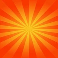 Orange ray sunburst pattern summer background photo