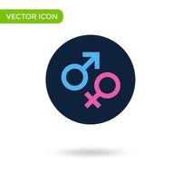 man woman symbol icon. minimal and creative icon isolated on white background. vector illustration symbol mark