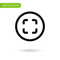 icono de escáner de código qr. icono mínimo y creativo aislado sobre fondo blanco. marca de símbolo de ilustración vectorial vector