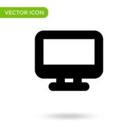 icono de monitor de PC. icono mínimo y creativo aislado sobre fondo blanco. marca de símbolo de ilustración vectorial vector