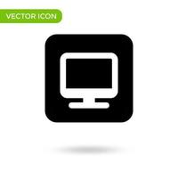 icono de monitor de PC. icono mínimo y creativo aislado sobre fondo blanco. marca de símbolo de ilustración vectorial vector