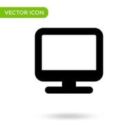 icono de monitor de PC. icono mínimo y creativo aislado sobre fondo blanco. marca de símbolo de ilustración vectorial vector