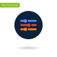 control panel slide equalizer icon. minimal and creative icon isolated on white background. vector illustration symbol mark