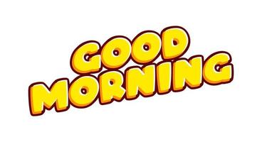 Good Morning lettering isolated on white colourful text effect design vector. Text or inscriptions in English. The modern and creative design has red, orange, yellow colors. vector