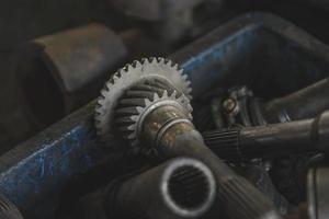 Old gears, plant machinery and equipment photo