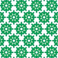 Creative Ornamental Seamless Green Pattern. Geometric Decorative Background vector