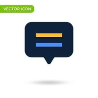 icono de chat. icono mínimo y creativo aislado sobre fondo blanco. marca de símbolo de ilustración vectorial vector