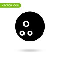 icono de bola de bolos. icono mínimo y creativo aislado sobre fondo blanco. marca de símbolo de ilustración vectorial vector