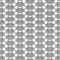 Black and white geometric pattern. Repeating abstract background. Vector