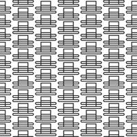 Black and white geometric pattern. Repeating abstract background. Vector