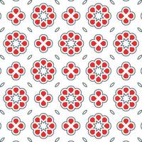 seamless colored pattern vector abstract fabric print with camomile flowers vector illustration